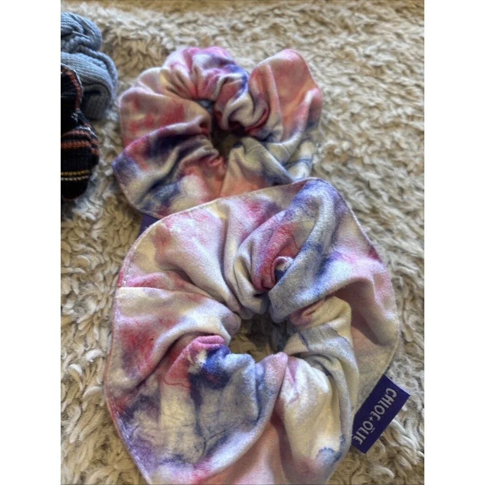 Chloe‎ + Olle Scrunchie Hair Accessory Lot Girls OS Multicolor Excellent Velvet